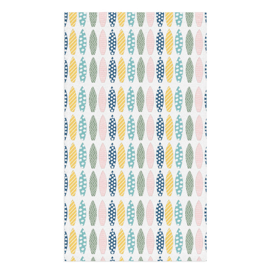 Surfboard Tea Towel – Colorful Coastal Kitchen Hand Towel for Beach Lovers