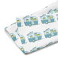 Happy Camper Van Hand Towel – Poly-Cotton Kitchen & Bathroom Towel with Hand Drawn Camper Print