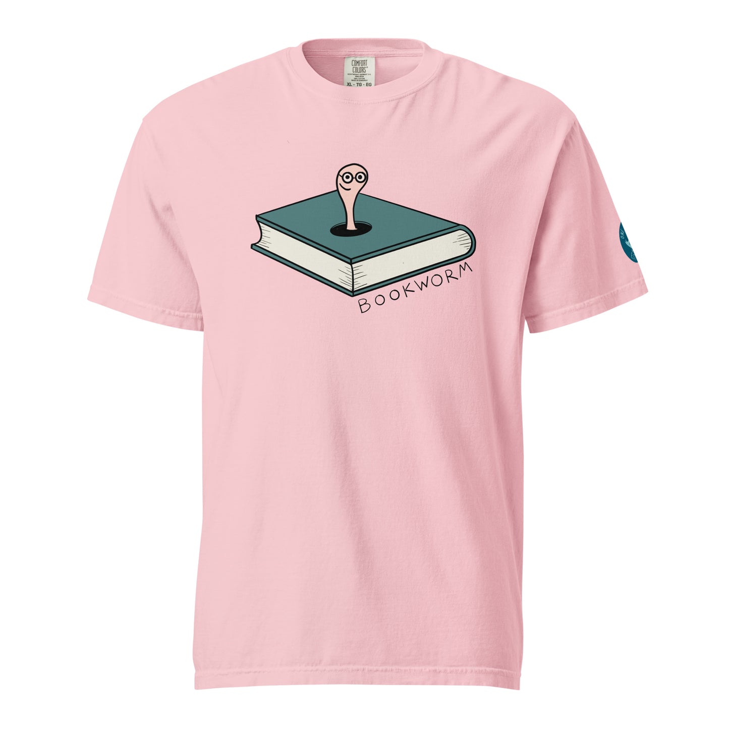 Bookworm T-Shirt – Cute Hand Drawn Book and Worm Graphic Tee for Readers and Book Lovers