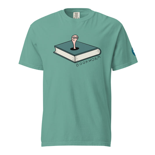 Bookworm T-Shirt – Cute Hand Drawn Book and Worm Graphic Tee for Readers and Book Lovers