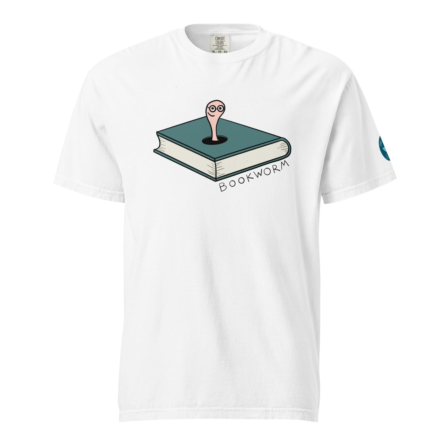 Bookworm T-Shirt – Cute Hand Drawn Book and Worm Graphic Tee for Readers and Book Lovers